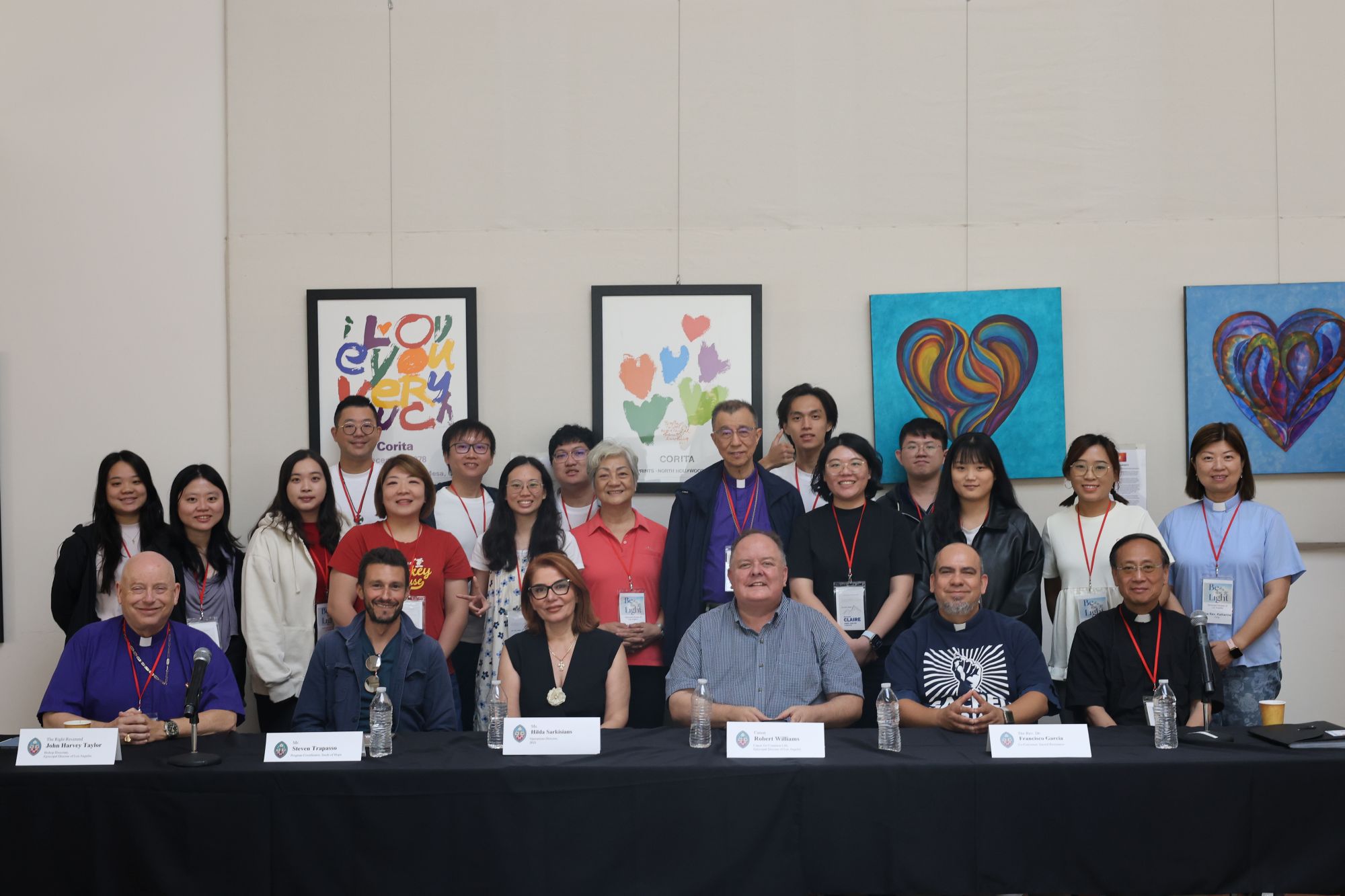 Members of the panel on ministry programs with the delegation