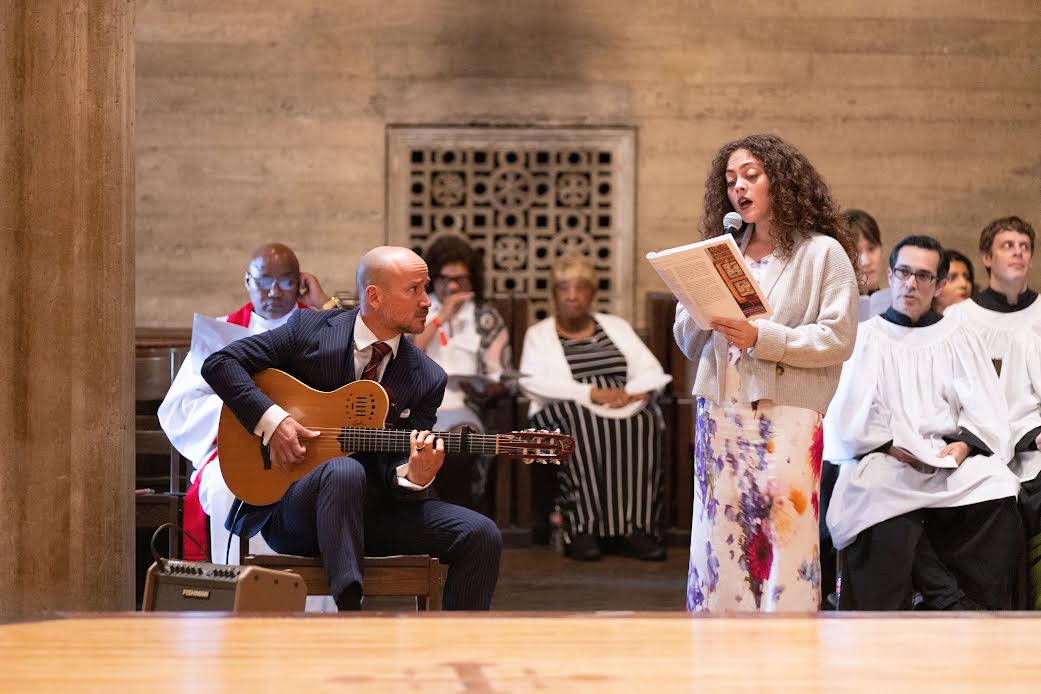 Musicians perform during Bishop Antonio José Gallardo Lucena’s installation service.